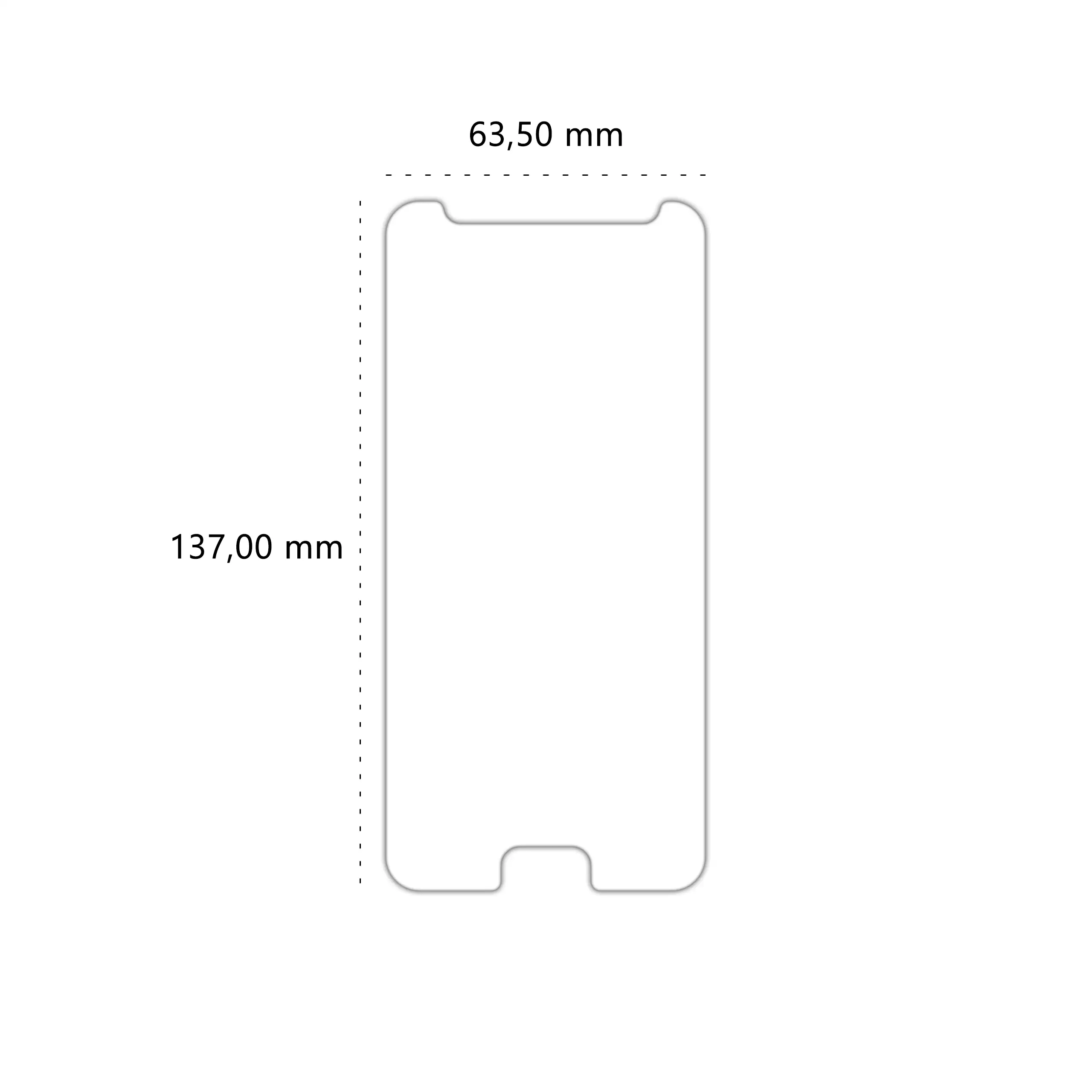 Wymiary szkła hartowanego Polski Banan BananShield do telefonu Samsung Galaxy A5 2017